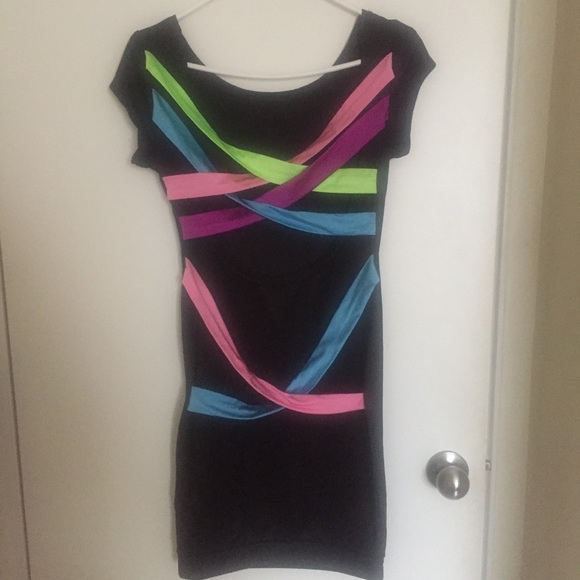 Little Black Coloured Criss Cross Dress - Picture 6 of 10